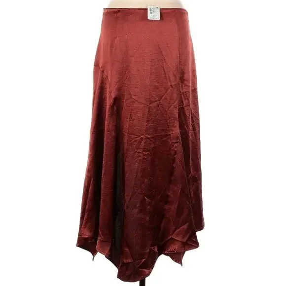 NWT Free People Silky Sunrise Assymetrical Ruffle Skirt - Picture 3 of 5